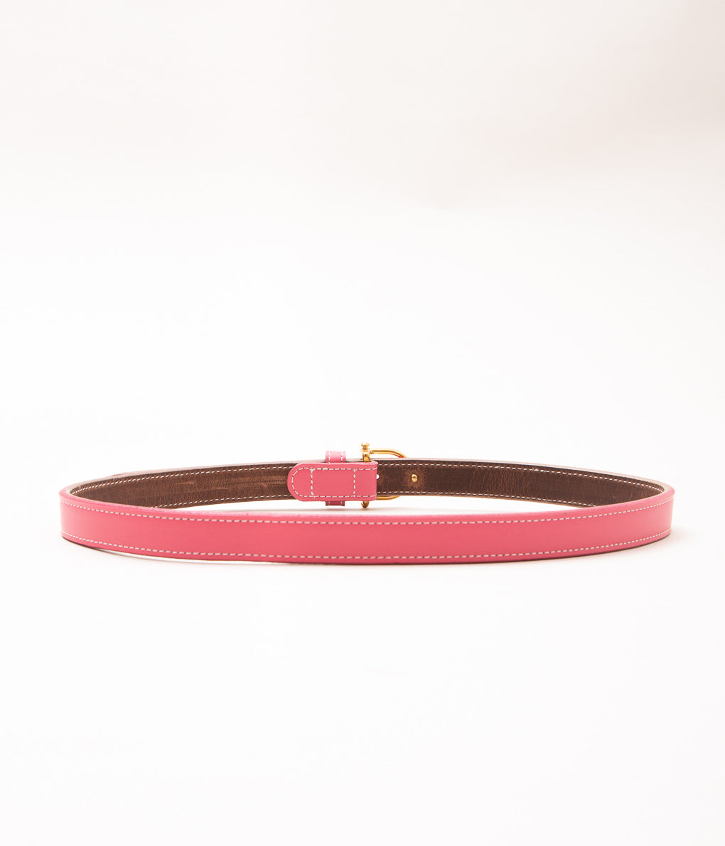 TORY LEATHER ''3005 3/4 BRIDLE LEATHER SPUR BELT'' (HOT PINK)