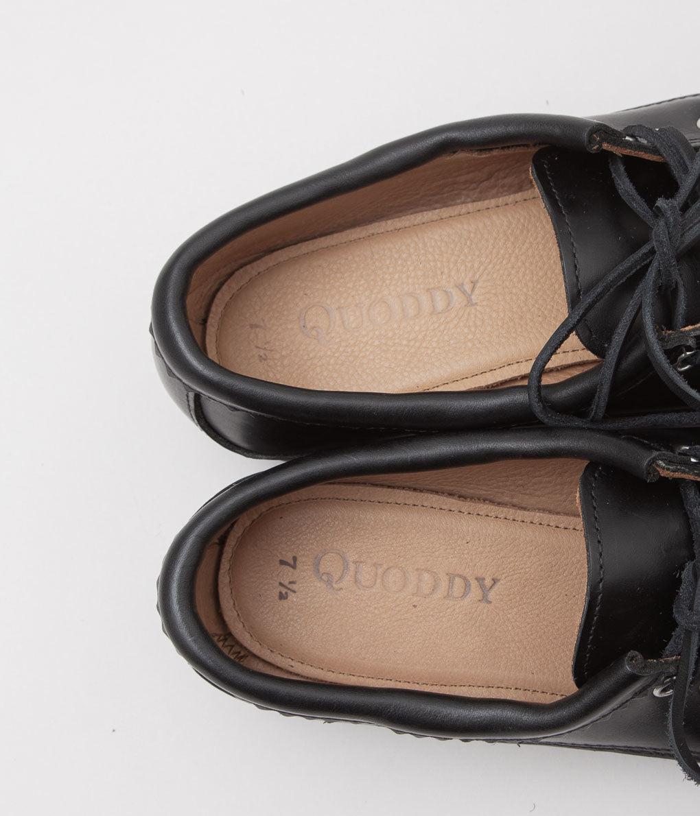 QUODDY TRAIL MOCCASIN ''BLUCHER'' (BLACK)