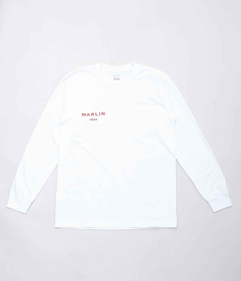 OLD SOLDIER "MARLIN 1930 L/S TEE"(WHITE)