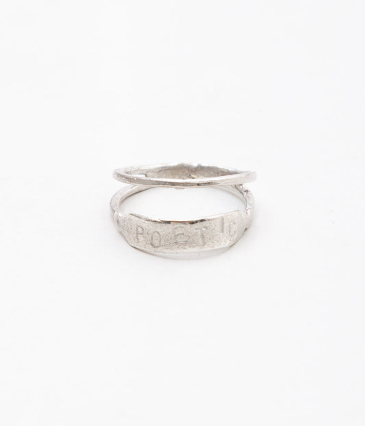 ORNAMENT&CRIME "POETIC DOUBLE RING"(STERLING SILVER)