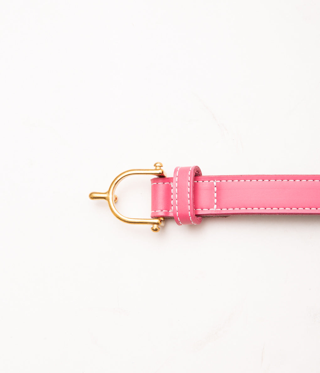TORY LEATHER ''3005 3/4 BRIDLE LEATHER SPUR BELT'' (HOT PINK