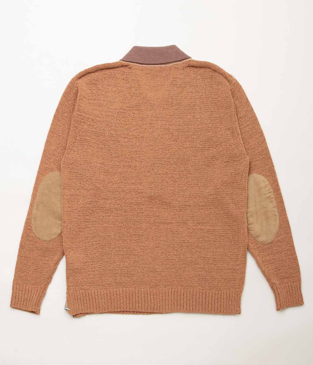 ANSNAM''TAPE YARN KNIT POLO''(BROWN)