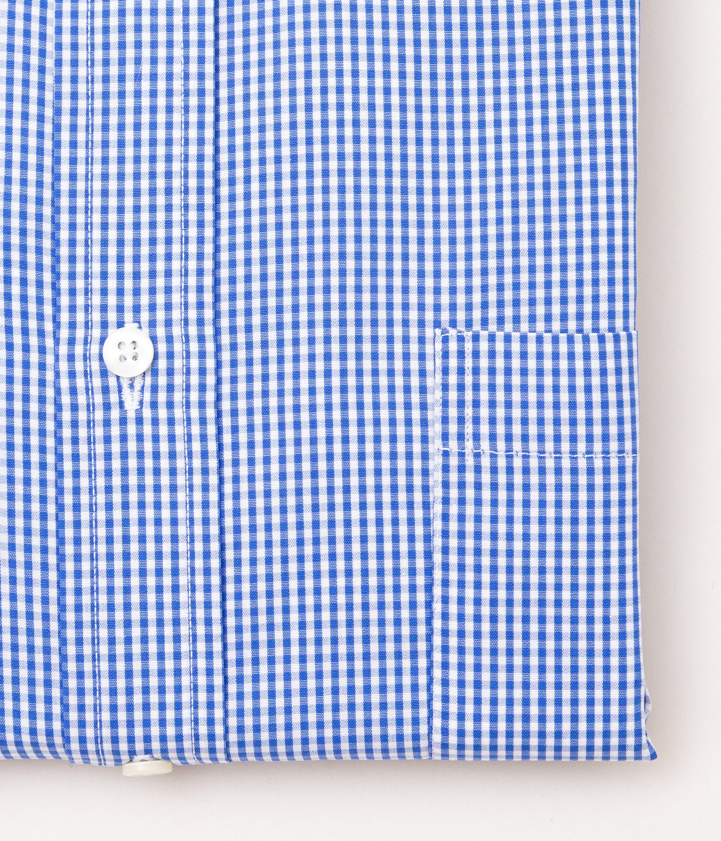 INDIVIDUALIZED SHIRTS "CLASSIC GINGHAM (CLASSIC FIT BUTTON DOWN SHIRT)"(BLUE)
