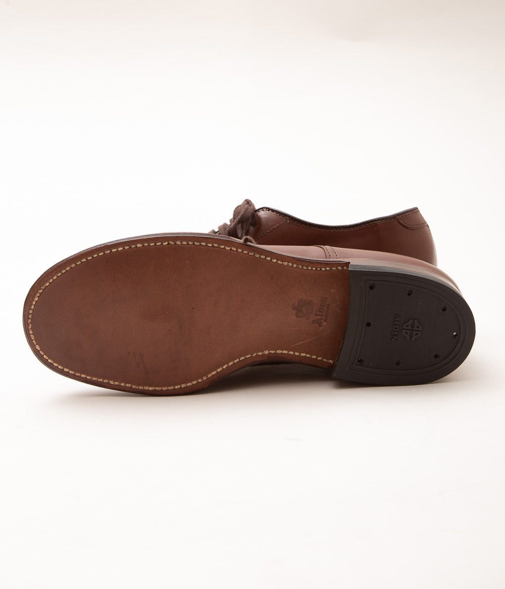 ALDEN ''MILITARY PLAIN TOE OX(53713)'' (HUNTER BROWN)