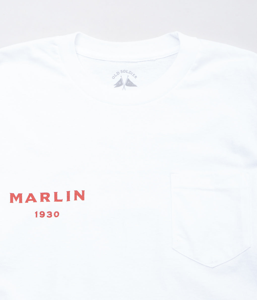 OLD SOLDIER "MARLIN 1930 L/S TEE"(WHITE)