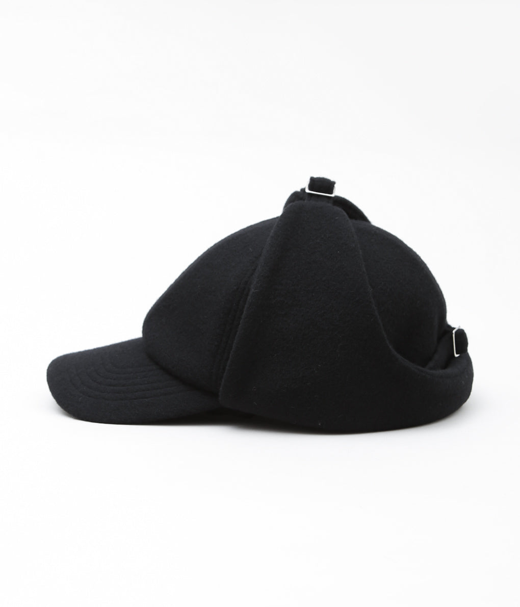 MATURE HA._MIL ''TRAINER CAP EAR FLAP / FLEECE'' (BLACK)