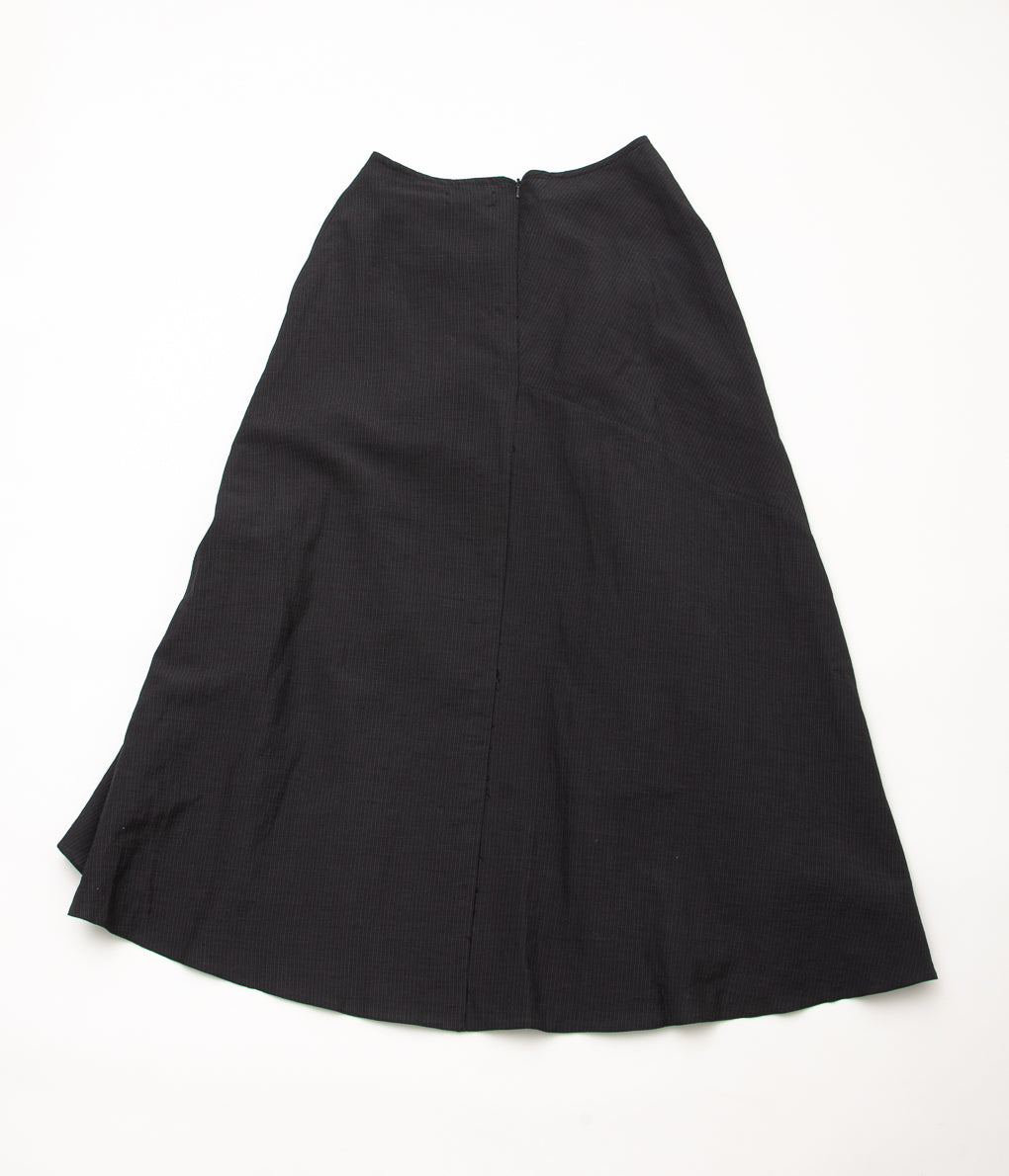 WHITEREAD "CIRCLE POCKET SKIRT"(STRAITED GREY PINSTRIPE)