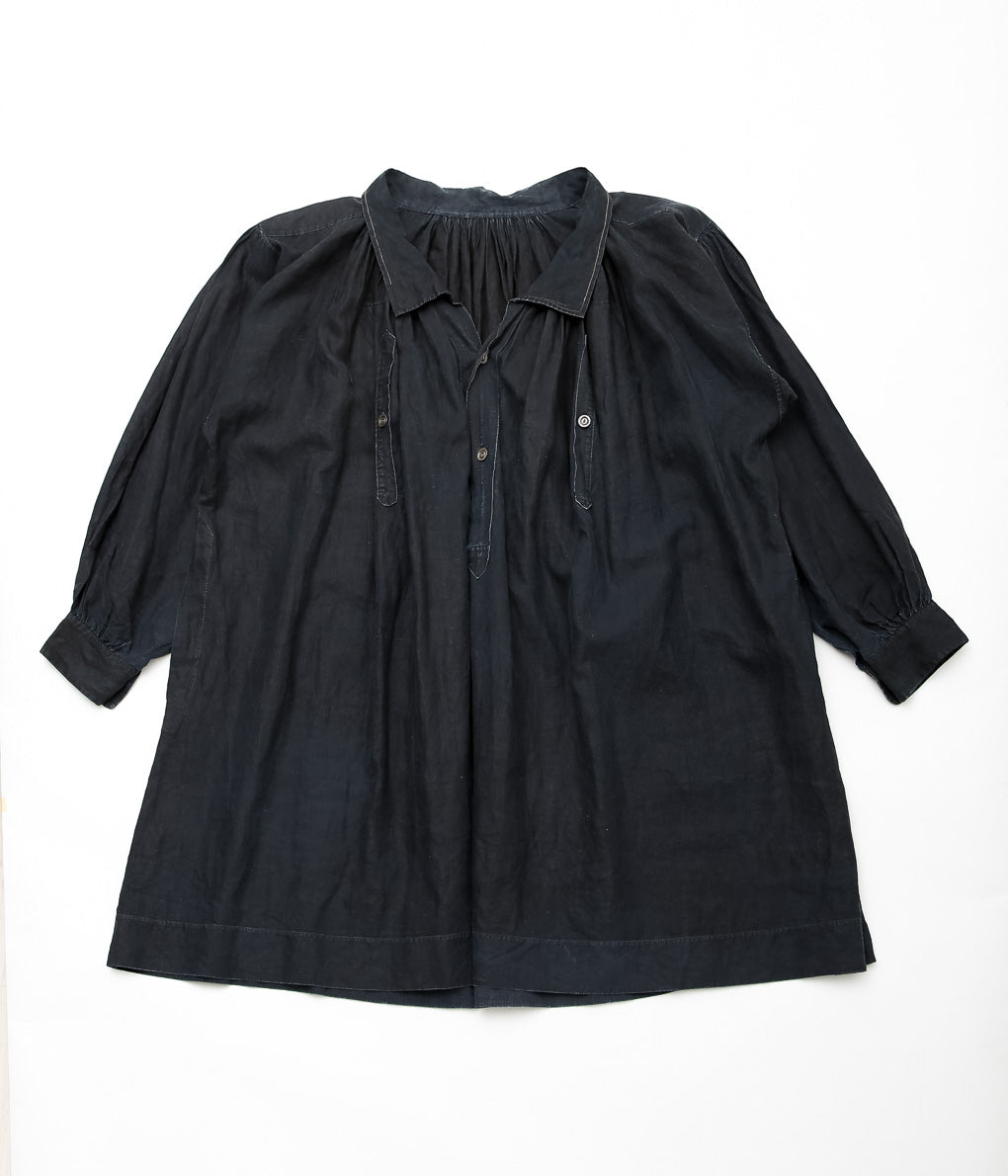 USED&VINTAGE''1890-1900's INDIGO LINEN SMOCK''(INDIGO)