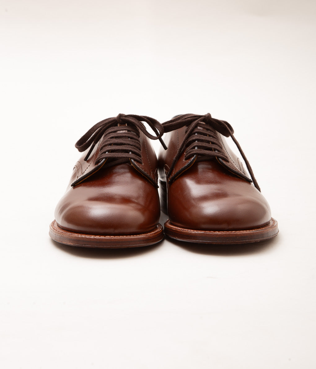 ALDEN ''MILITARY PLAIN TOE OX(53713)'' (HUNTER BROWN)