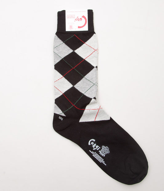 CORGI "MEN'S ARGYLE SOCKS"(BLACK)