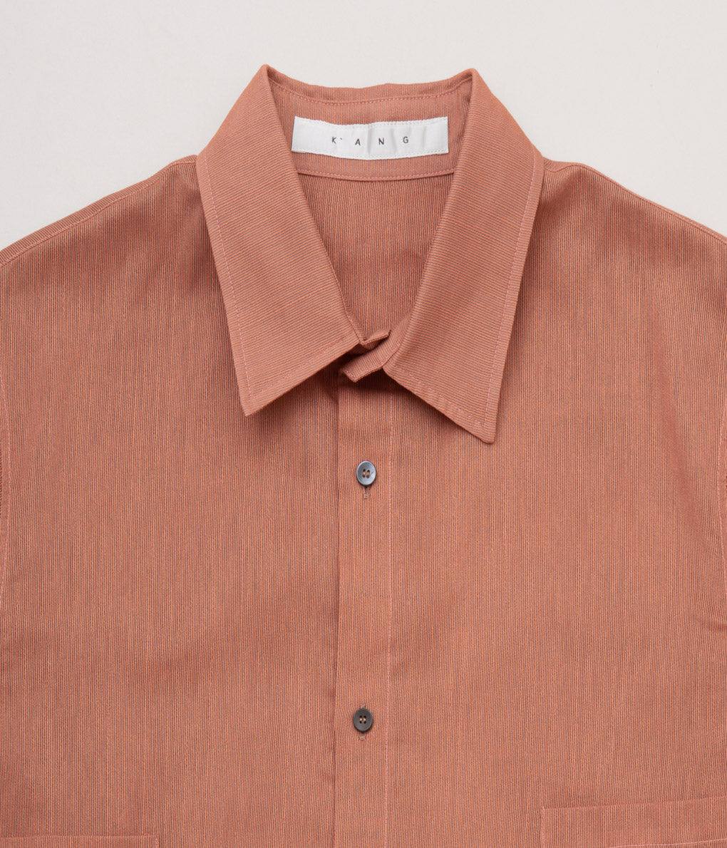 K`ANG''UNISEX 2 FRONT POCKET OVERSIZE SHIRT''(TERRACOTTA)