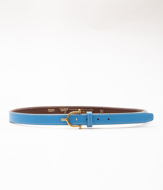 TORY LEATHER ''3005 3/4 BRIDLE LEATHER SPUR BELT'' (ULTRA BLUE)