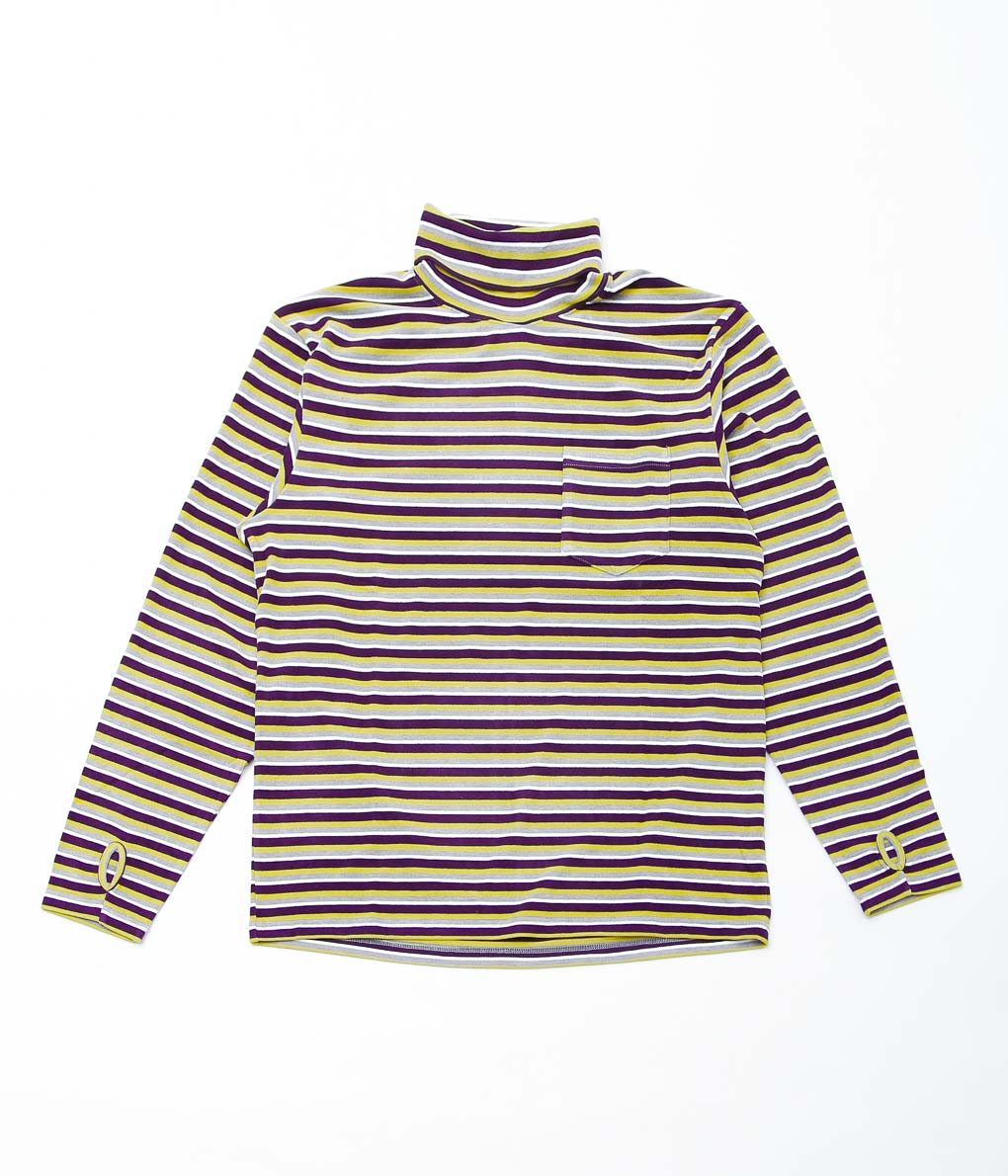 BLACKBIRD ''TURTLE NECK LONG SLEEVE CUTSEWN''(PURPLE MULTI)