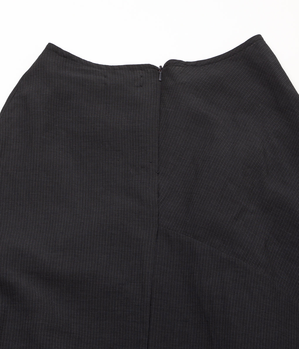 WHITEREAD "CIRCLE POCKET SKIRT"(STRAITED GREY PINSTRIPE)