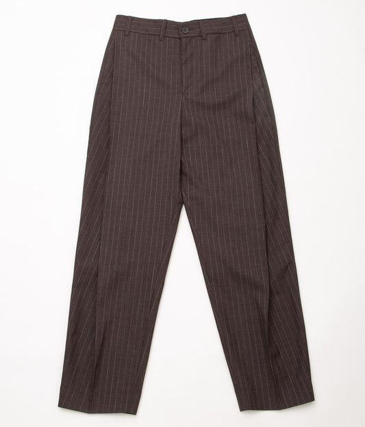 LEA BOBERG "D.P. TROUSERS (JAPANESE TROPICAL WOOL)"(BROWN STRIPE)