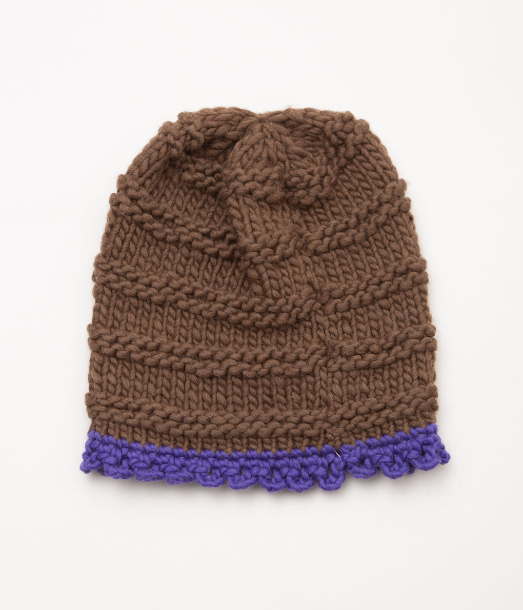 ELEPH ''SUUS HAT HANDKNIT'' (BROWN)