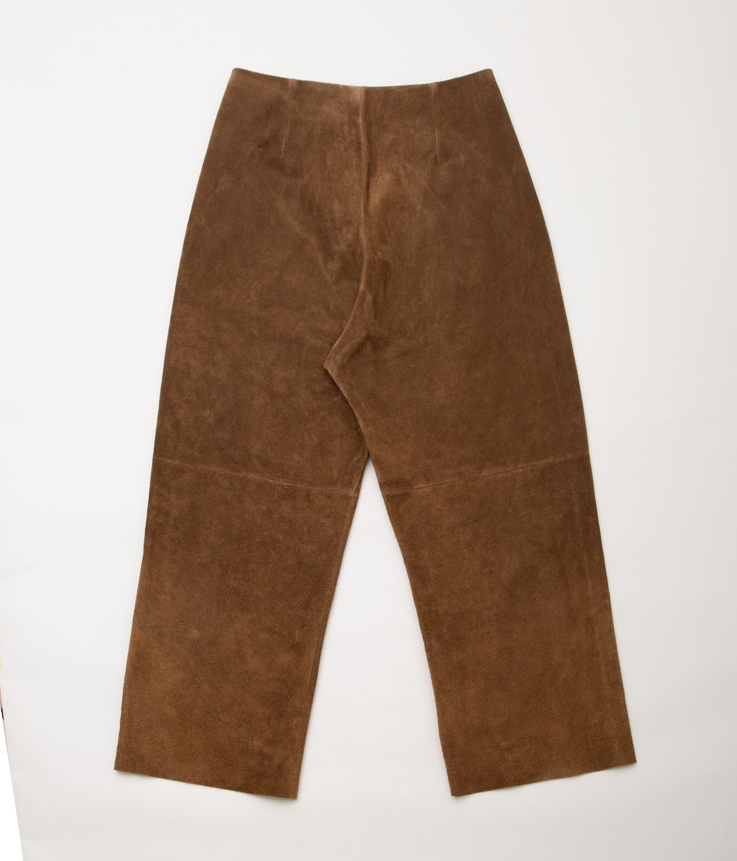 GABRIELA COLL GARMENTS ''NO.249 LEATHER FULL TROUSERS'' (BROWN SUEDE)