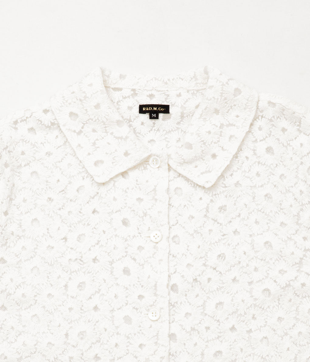 OLDMAN'S TAILOR ''LACE FLOWER JACKET'' (WHITE)