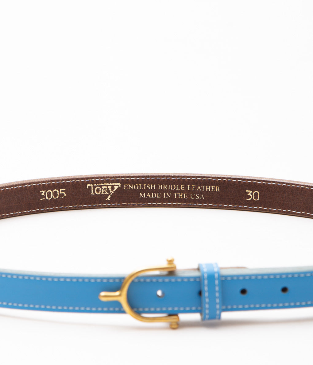 TORY LEATHER ''3005 3/4 BRIDLE LEATHER SPUR BELT'' (ULTRA BLUE)