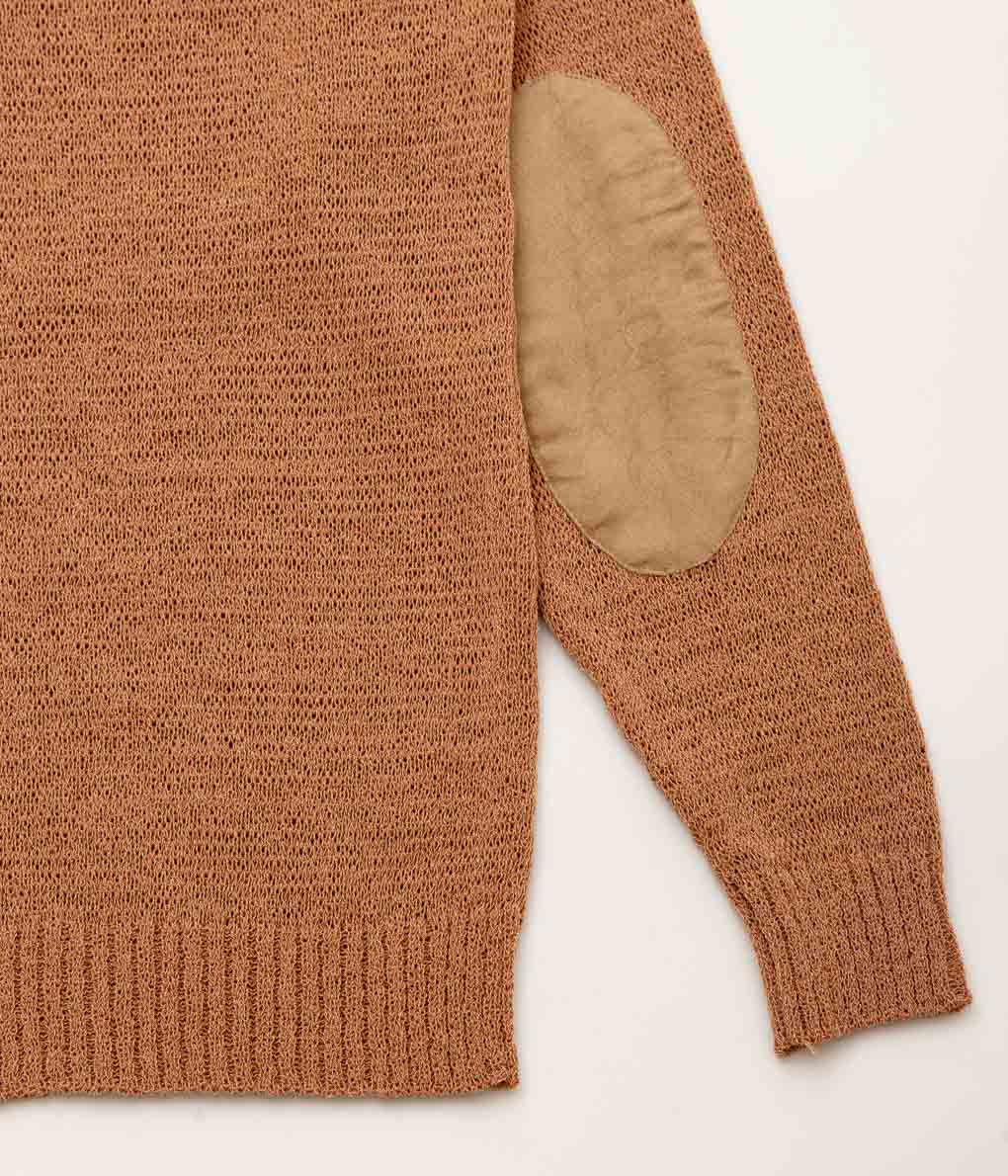 ANSNAM 柿乃葉 Ex Tape Yarn Knit Polo Shirt ANSNAM''TAPE YARN KNIT POLO''(BROWN) – THE STORE BY MAIDENS