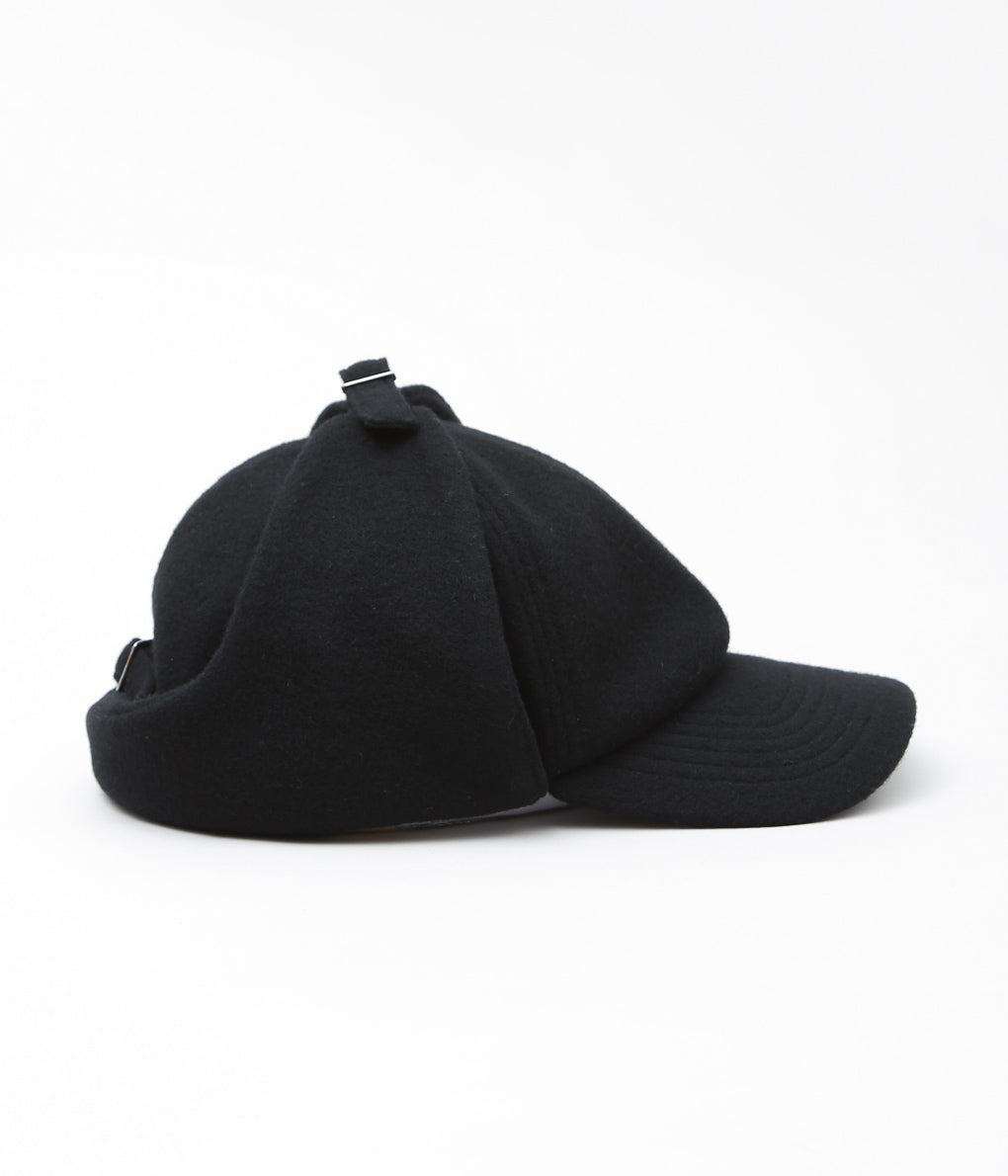 MATURE HA._MIL ''TRAINER CAP EAR FLAP / FLEECE'' (BLACK)