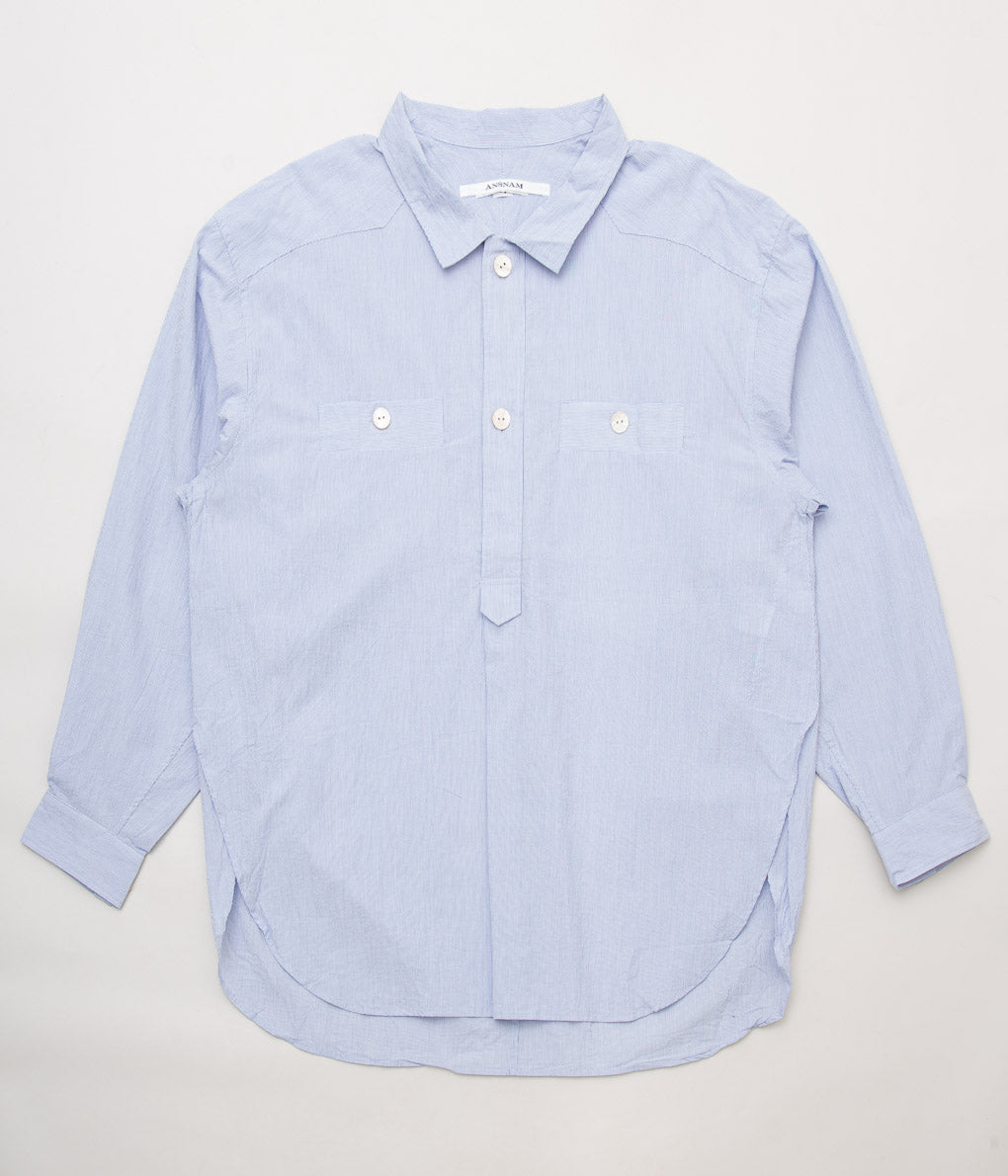 ANSNAM "PULLOVER SHIRT"(BLUE)