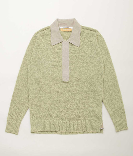 ANSNAM''TAPE YARN KNIT POLO''(GREEN)