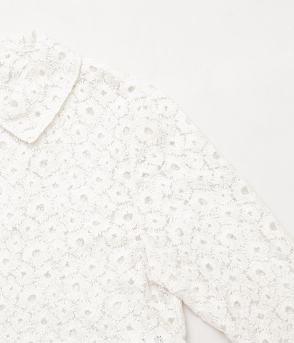 OLDMAN'S TAILOR ''LACE FLOWER JACKET'' (WHITE)