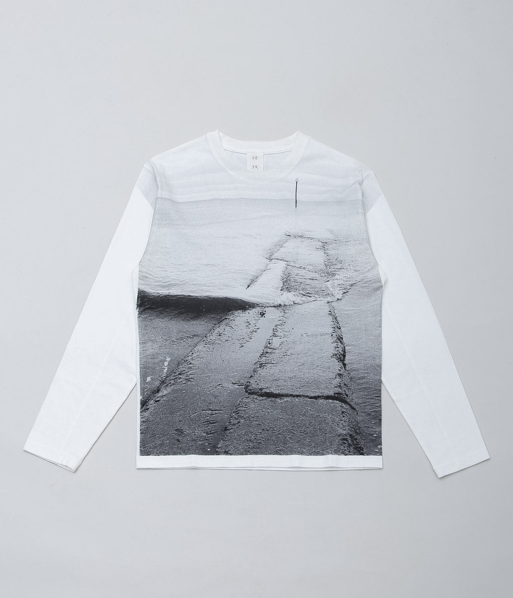 SEYA. ''PRINTED LONG T-SHIRT'' (SK'GROVE BEACH)