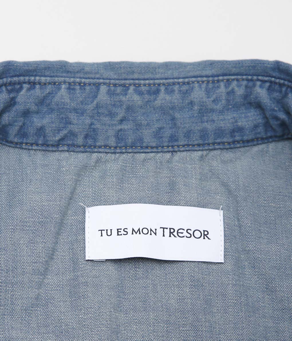 TU ES MON TRESOR '' THE TURQUOISE DENIM SHIRT'' (SOLID 3YEAR)