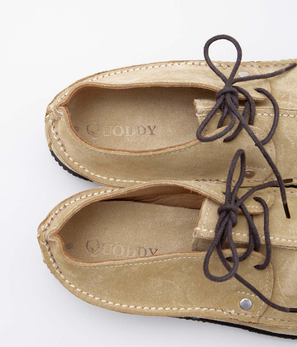 QUODDY TRAIL MOCCASIN ''MERIDIAN ESQ'' (SAND SUEDE) – THE