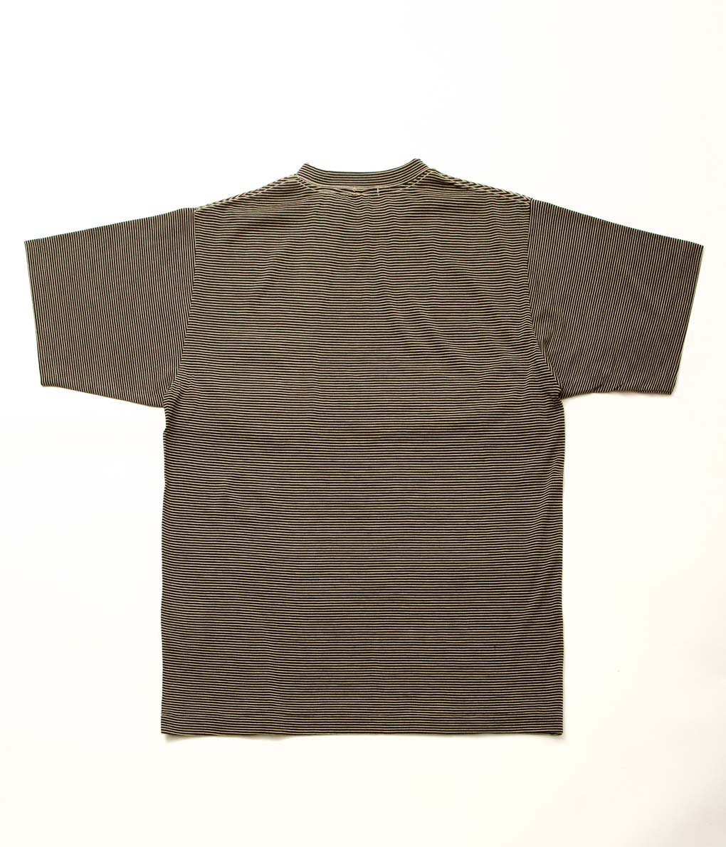 COMOLI''サマーウール 半袖Tシャツ''(BORDER)