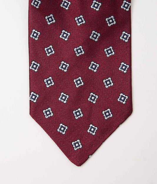 INDIVIDUALIZED ACCESSORIES ''SPACED PATTERN TIE'' (BURGUNDY)