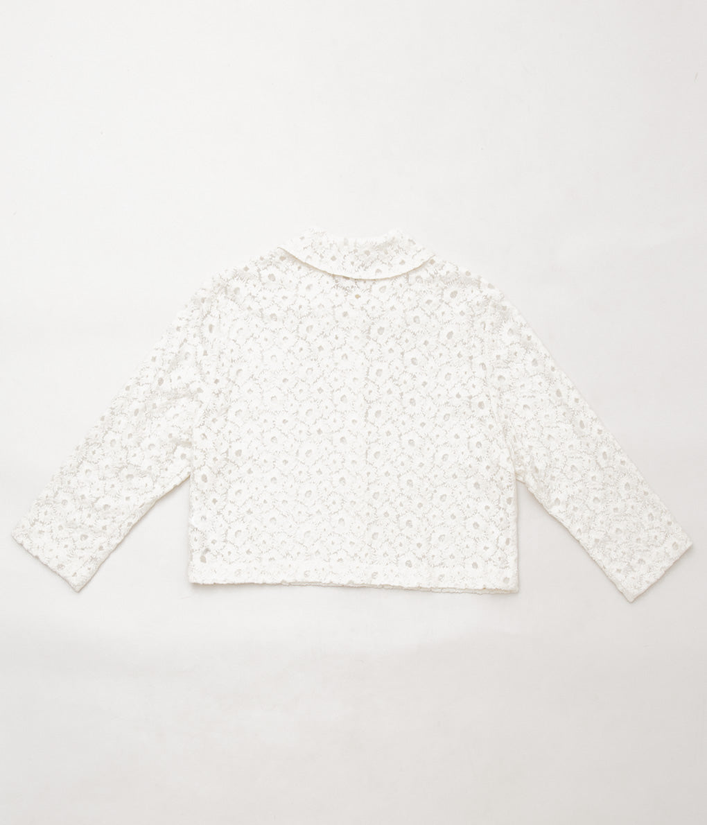 OLDMAN'S TAILOR ''LACE FLOWER JACKET'' (WHITE)