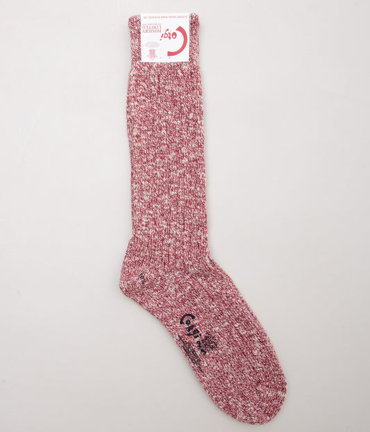 CORGI "MEN'S COTTON PLAIN MORL SOCKS" (CHILLI)