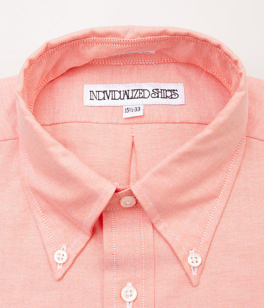 INDIVIDUALIZED SHIRTS "MILTON OXFORD CLASSIC FIT BUTTON DOWN SHIRT"(ORANGE)