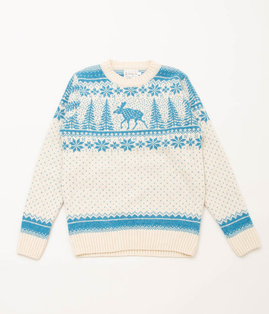 INVERALLAN "CREW NECK DEER" (CREAM × PENNAN BAY)