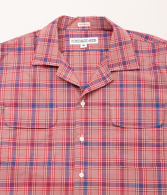 INDIVIDUALIZED SHIRTS "POPLIN PLAID SHIRT JAC" (RED)