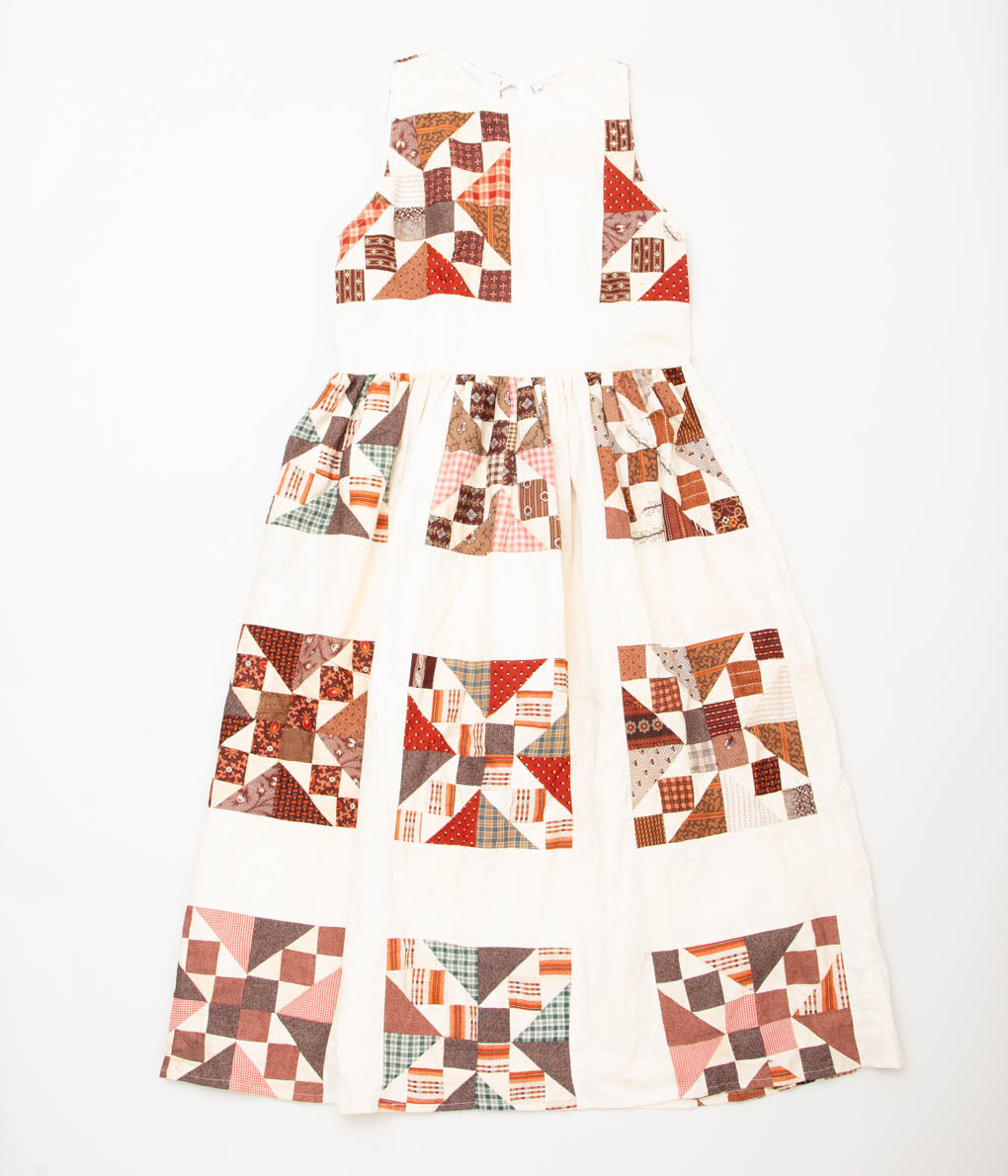 FAREWELL FRANCES FOR MAIDENS SHOP WOMEN"JULIE DRESS"(BROWN QUILT)