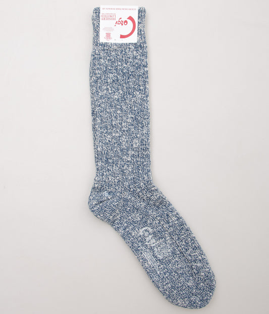 CORGI "MEN'S COTTON PLAIN MORL SOCKS" (OCEAN BLUE)