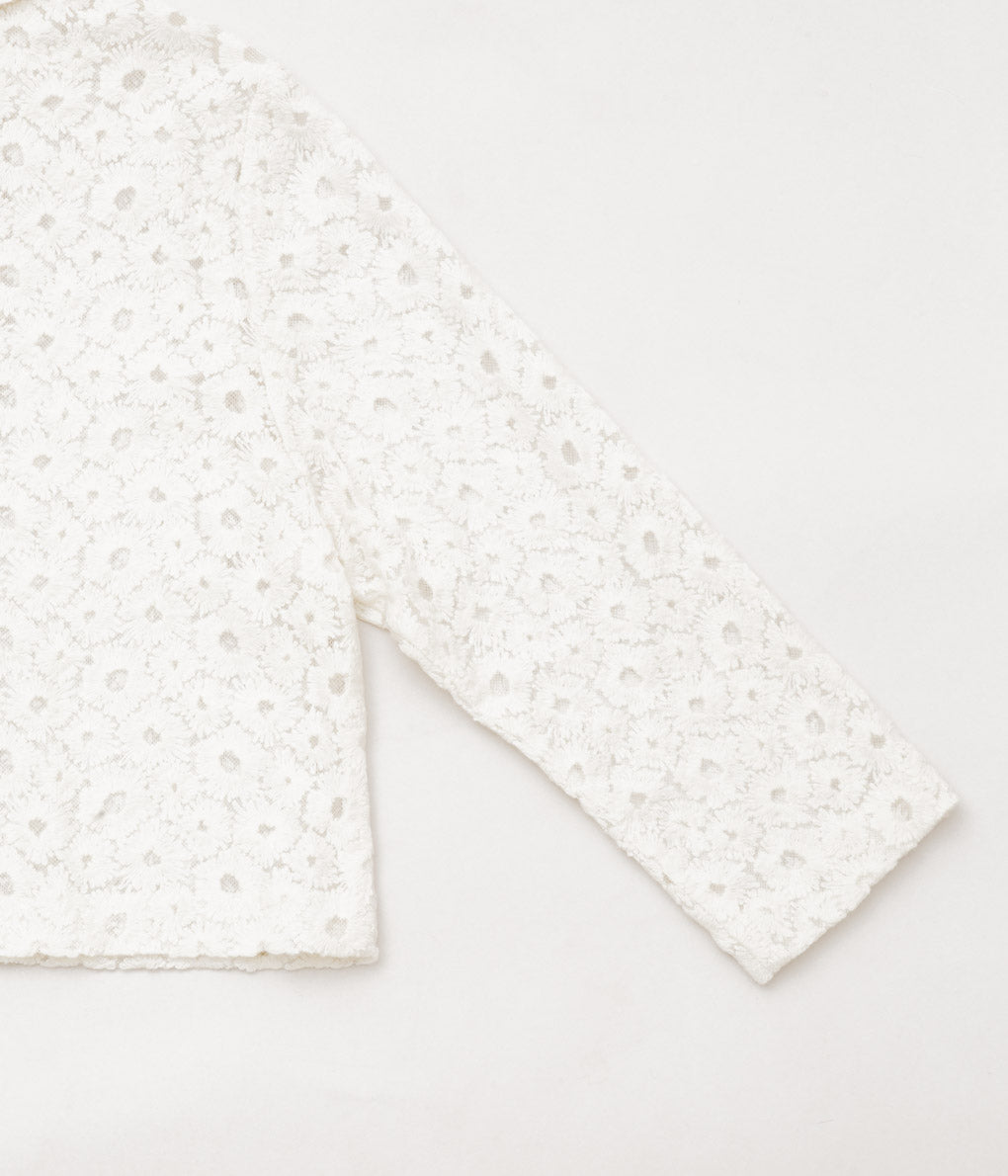 OLDMAN'S TAILOR ''LACE FLOWER JACKET'' (WHITE)