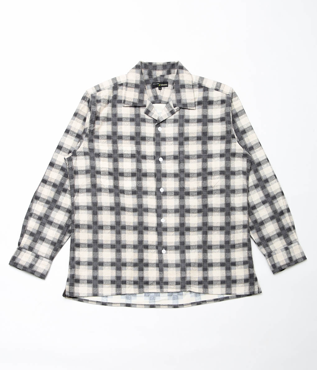 MOJITO ''ABSHINTH SHIRT_# 20 FLANNEL PRINT''(GREY)