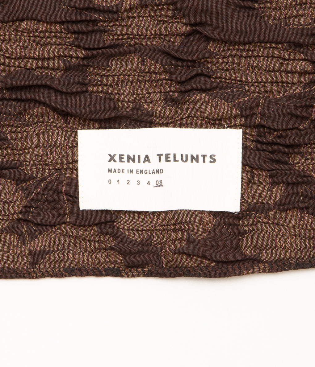 XENIA TELUNTS "SCOUT SCARF"(BROWN)