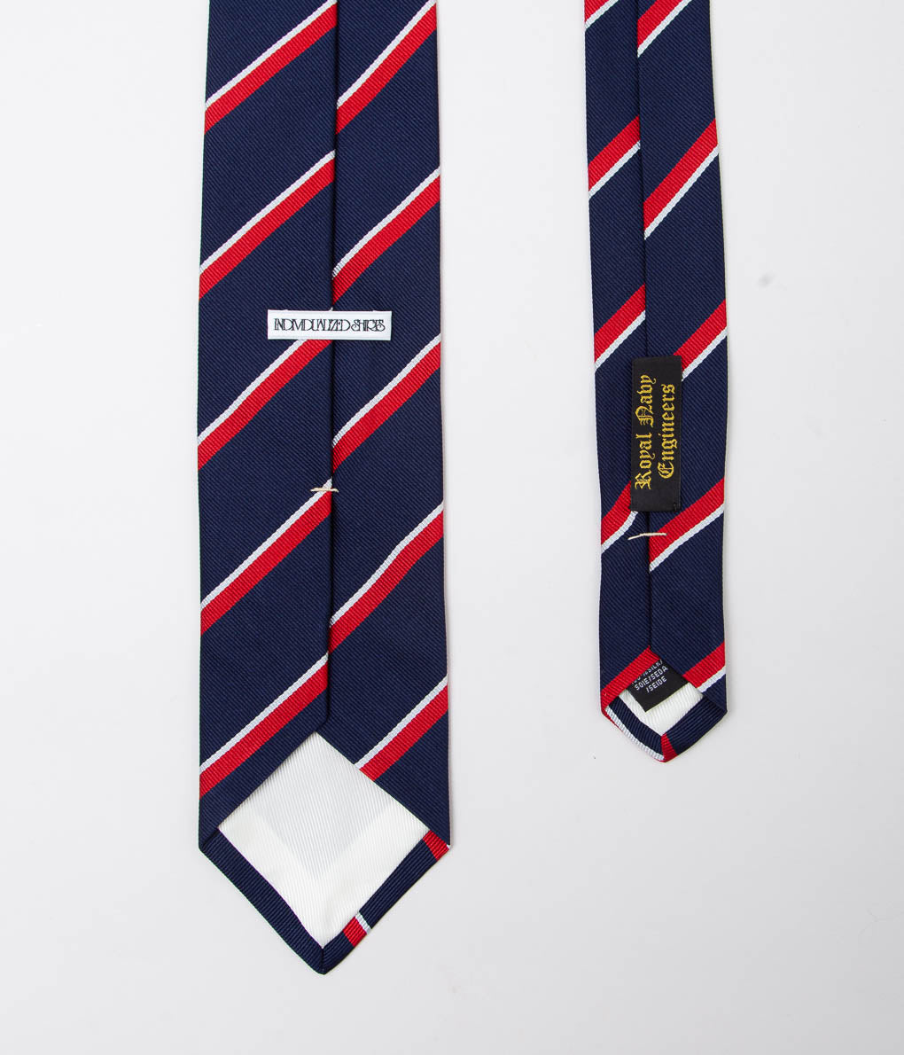 INDIVIDUALIZED ACCESSORIES ``REGIMENTAL STRIPE TIE'' (NAVY/SILVER/RED)