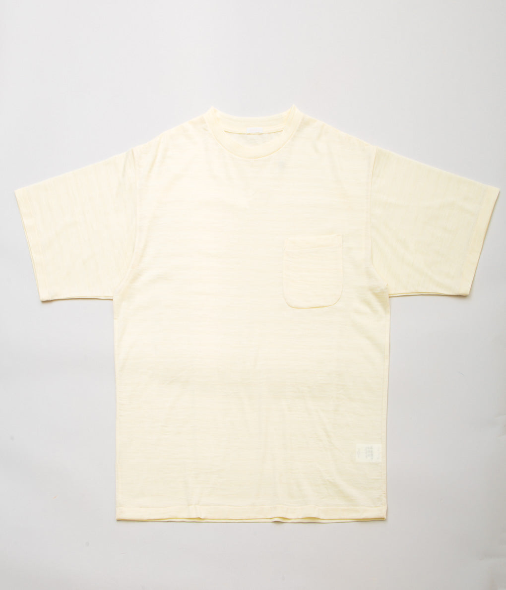 COMOLI''サマーウール 半袖Tシャツ''(ECRU)