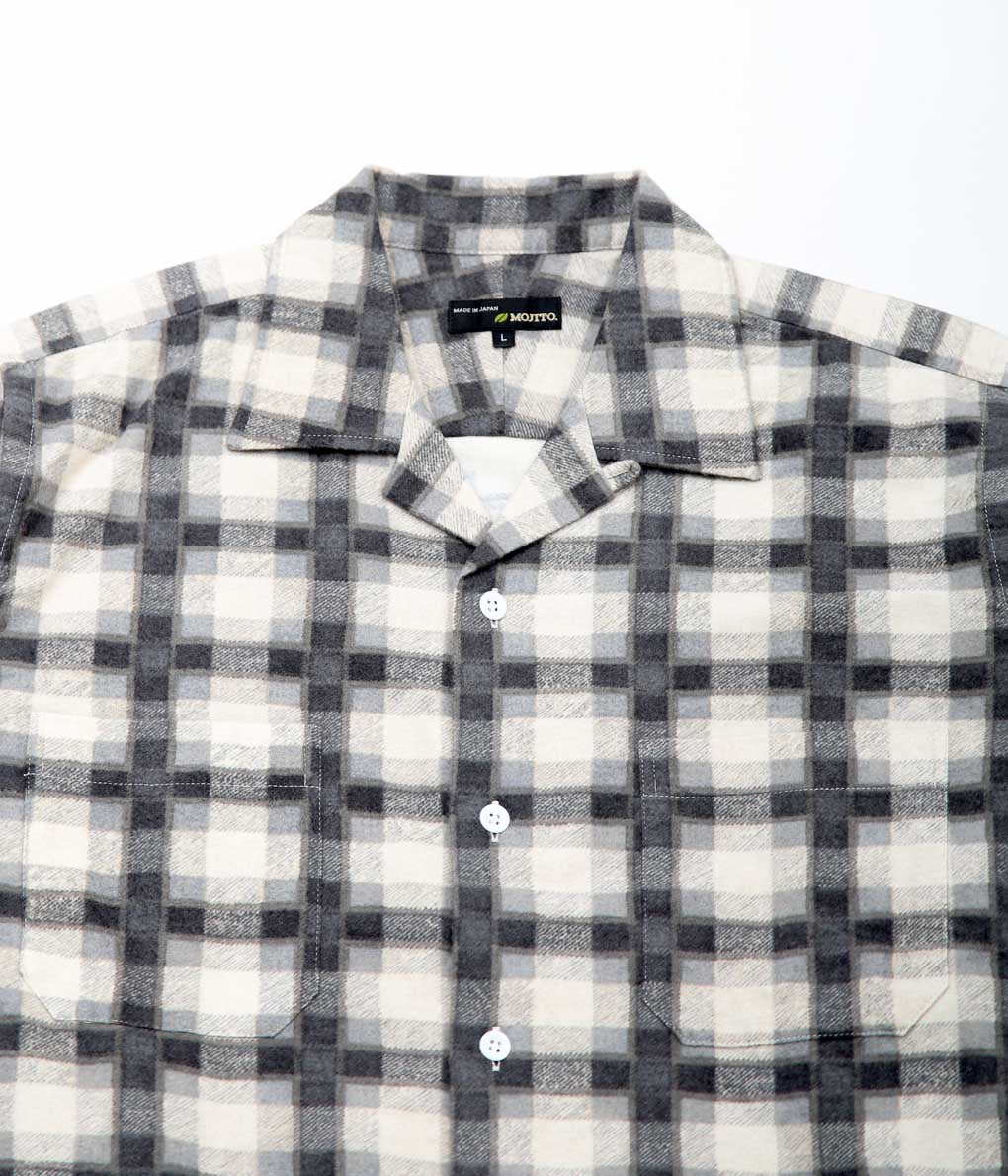 MOJITO ''ABSHINTH SHIRT_# 20 FLANNEL PRINT''(GREY)