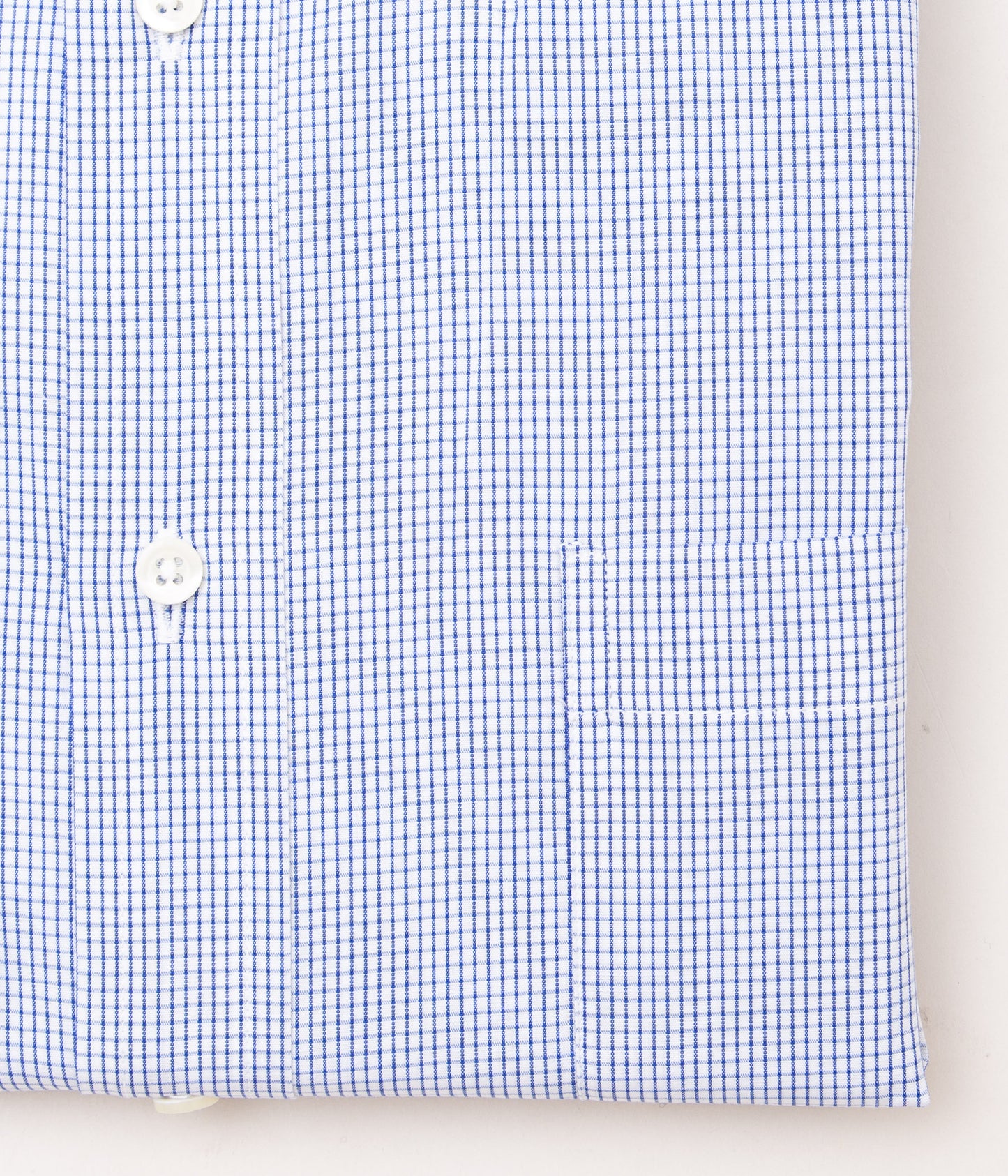 INDIVIDUALIZED SHIRTS "CLASSIC TINY CHECK (CLASSIC FIT BUTTON DOWN SHIRT)" (BLUE)