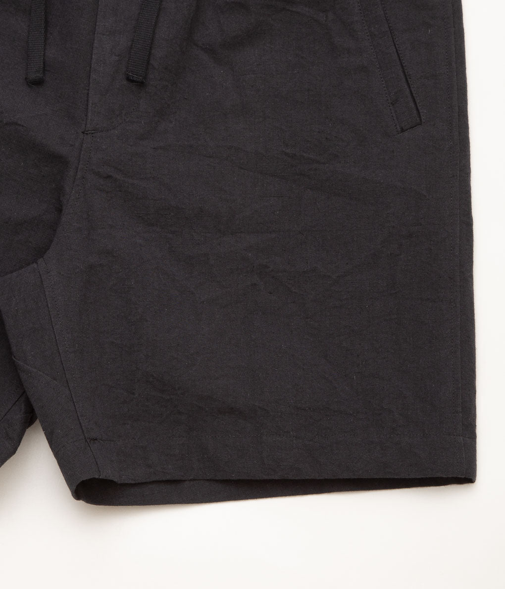 ANSNAM "DRY SHORT PANTS / COTTON LINEN''(BLACK)