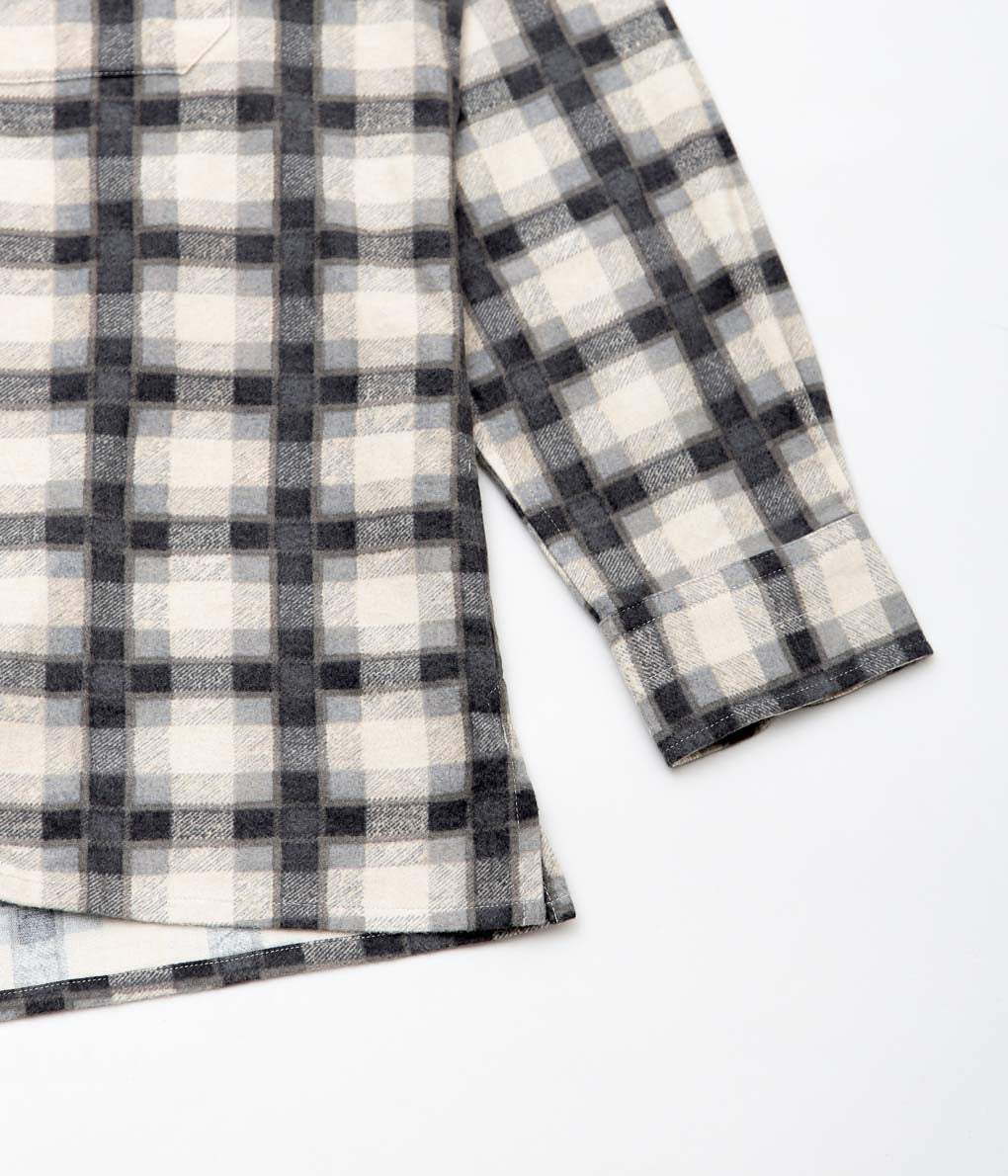 MOJITO ''ABSHINTH SHIRT_# 20 FLANNEL PRINT''(GREY)