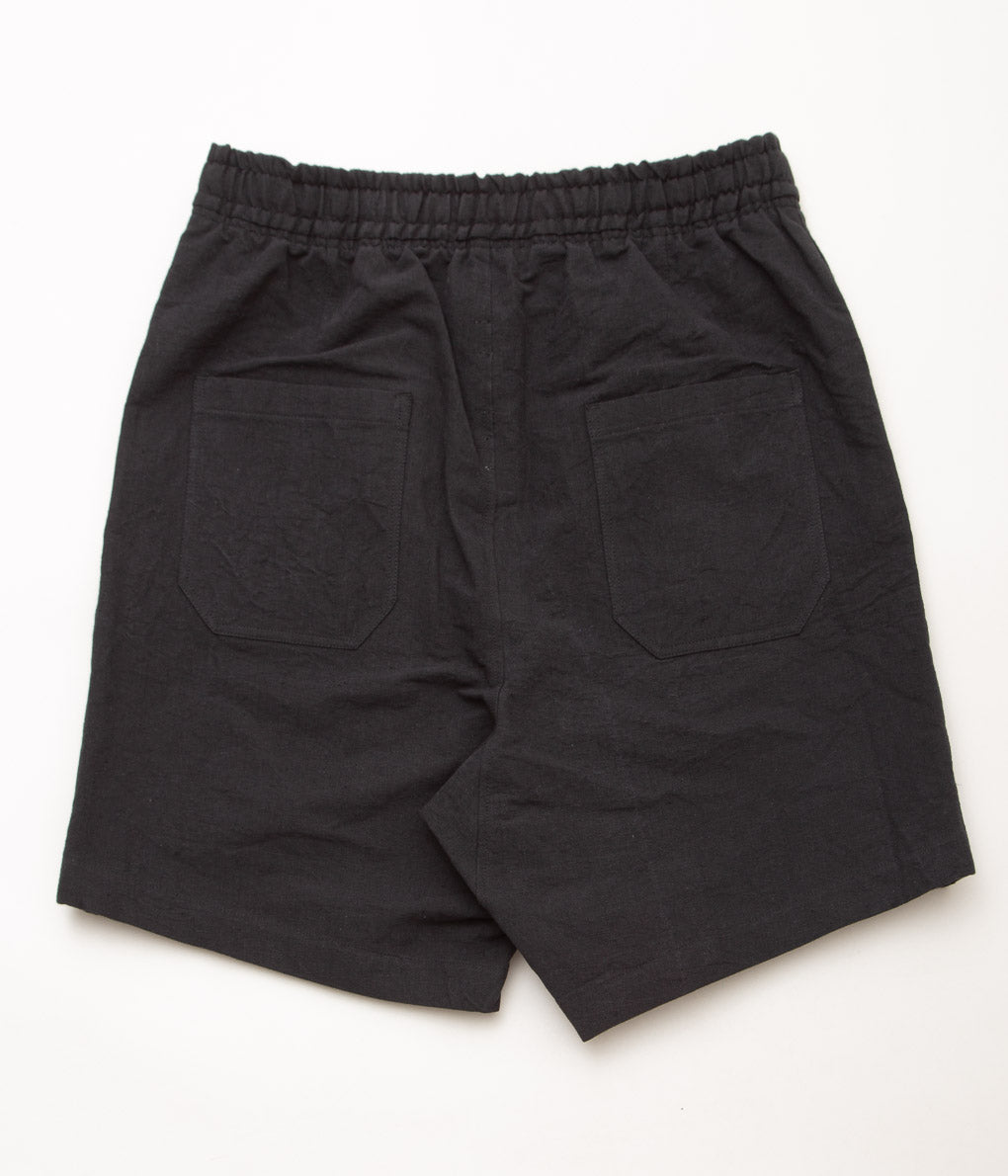 ANSNAM "DRY SHORT PANTS / COTTON LINEN''(BLACK)